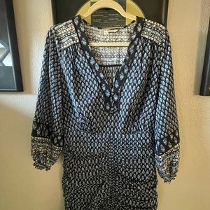 Veronica Beard Black and White Floral Mini Dress